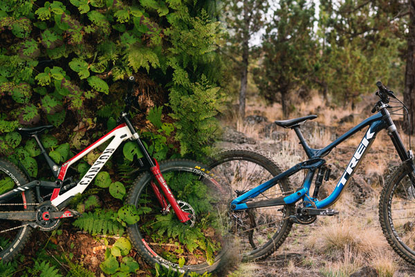 CANYON SENDER CFR vs. TREK SESSION 9 DOWNHILL BIKE REVIEW